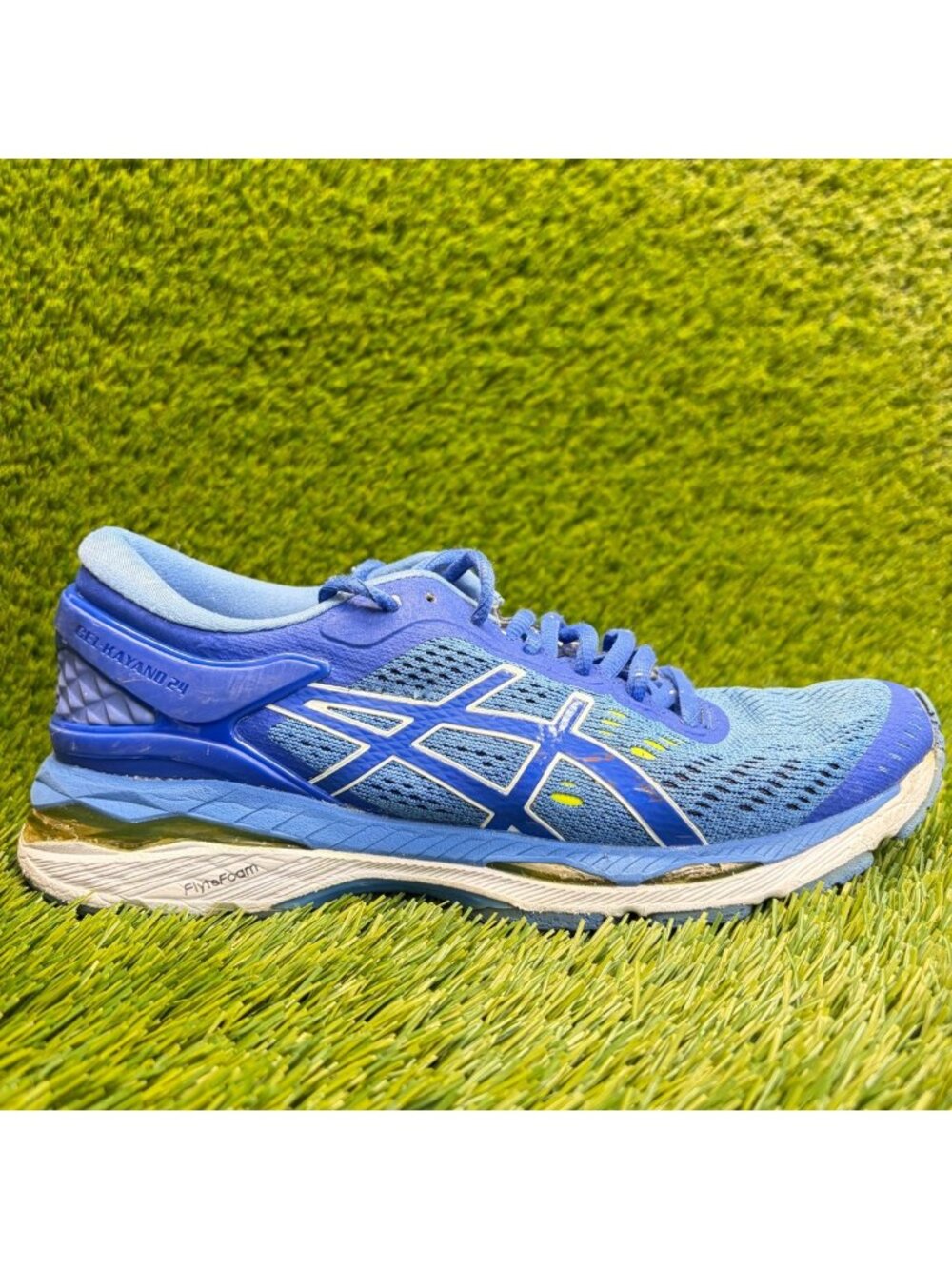 Asics Gel-Kayano 24 Womens Size 7.5 Blue White Athletic Running Shoes Sneakers